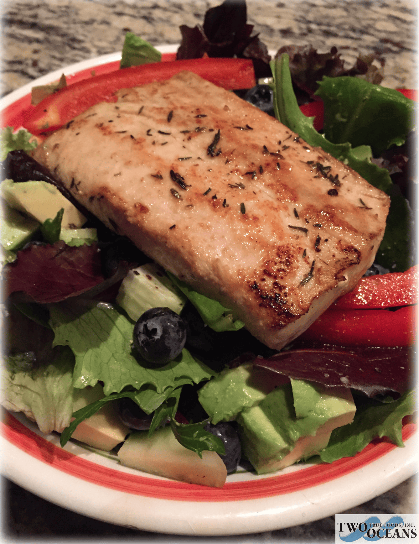 Seared Mahi on Greens